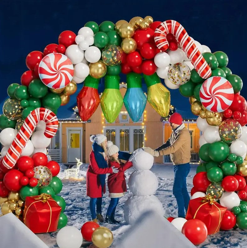 150-Piece Christmas Balloon Garland Arch Kit