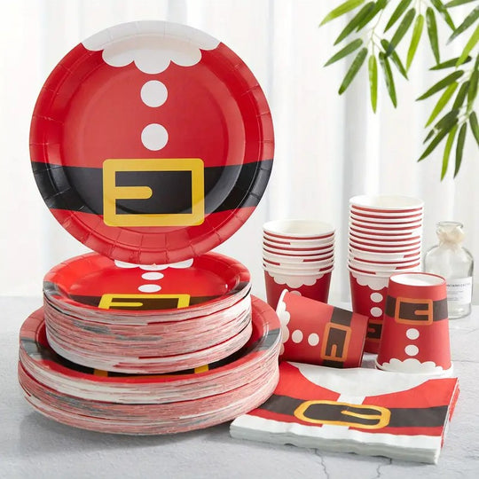 Christmas Tableware Set, 96PCS