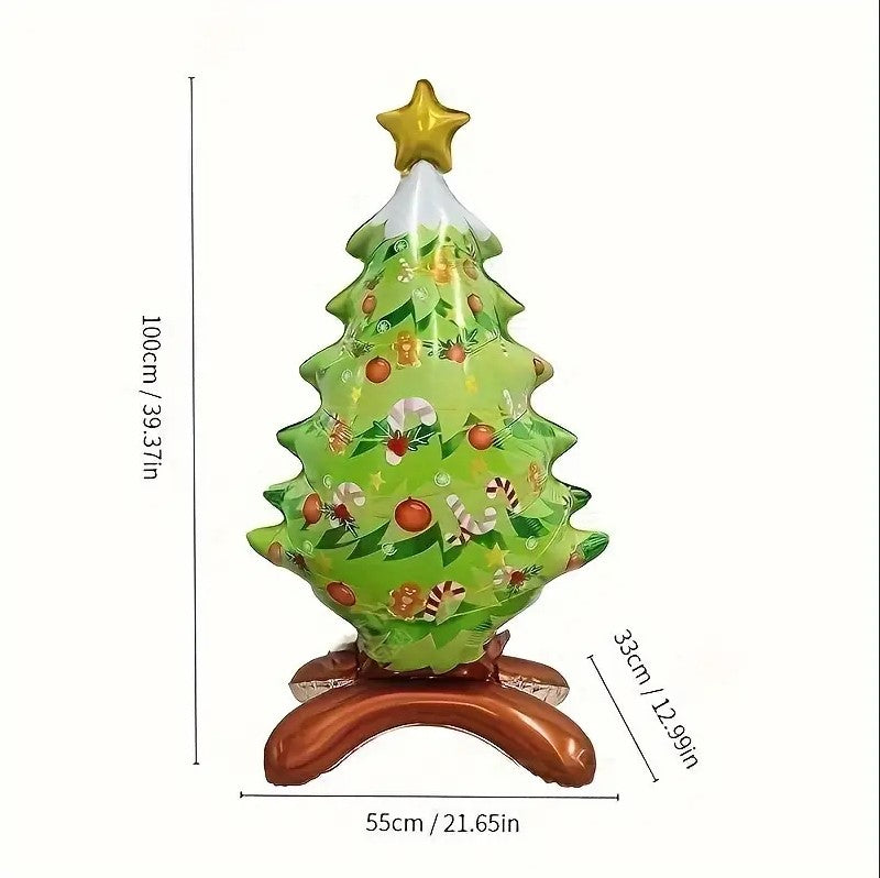 1PCS Standing Christmas Tree Aluminum Balloon 39inch