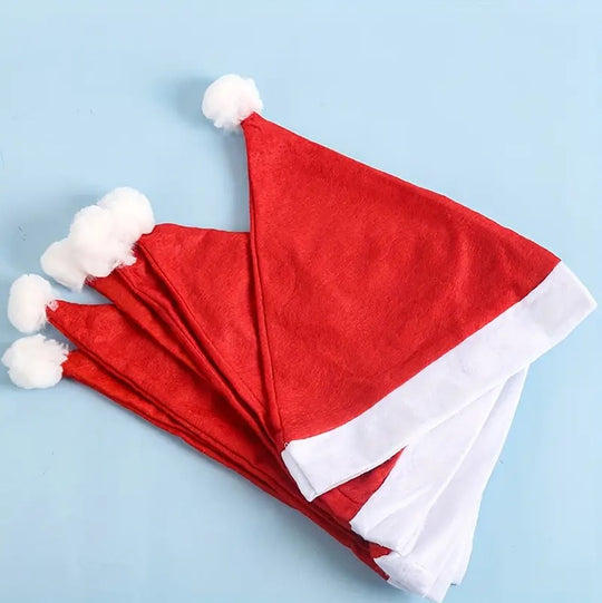 10pcs Santa Hats for Adults