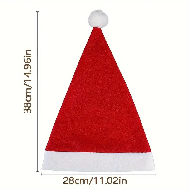 10pcs Santa Hats for Adults