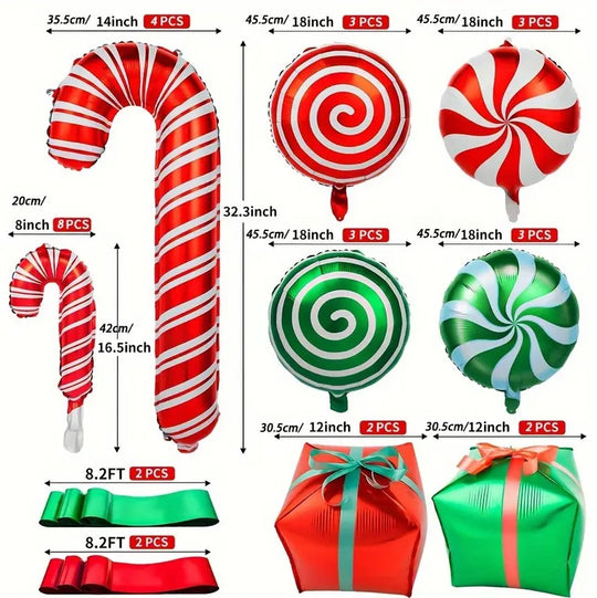 32 Pack Christmas Inflatable Decoration Set