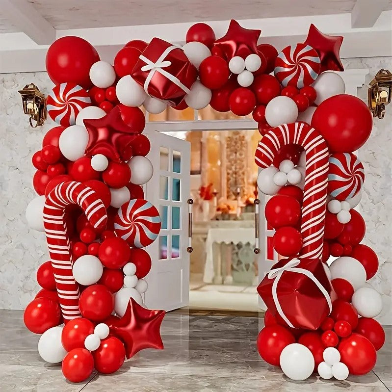 136 PCS Christmas Balloon Garland Arch Kit + Electric Ballon Pump