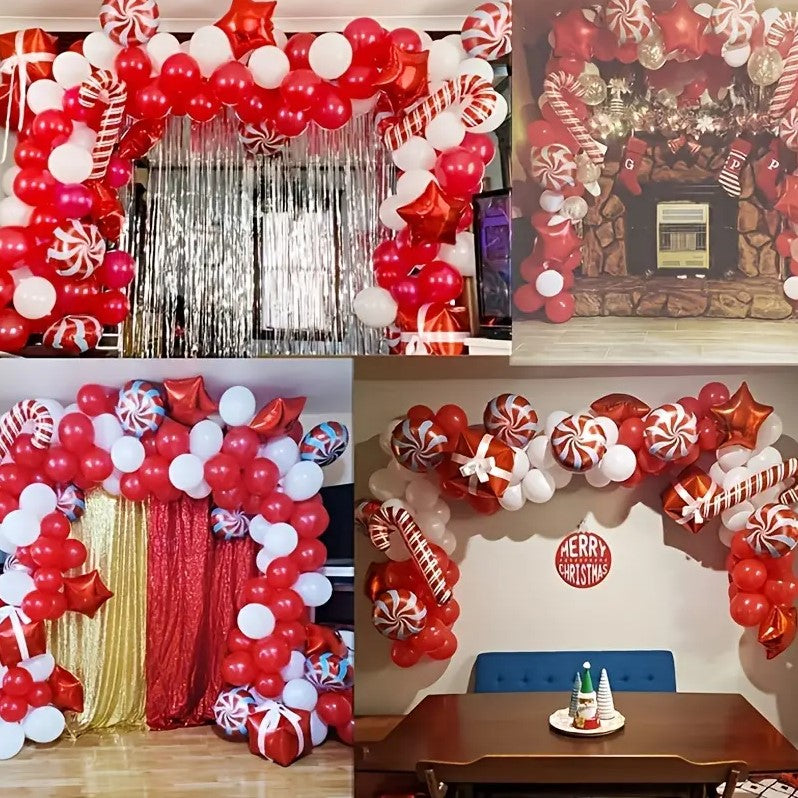 126 PCS Christmas Balloon Garland Arch Kit