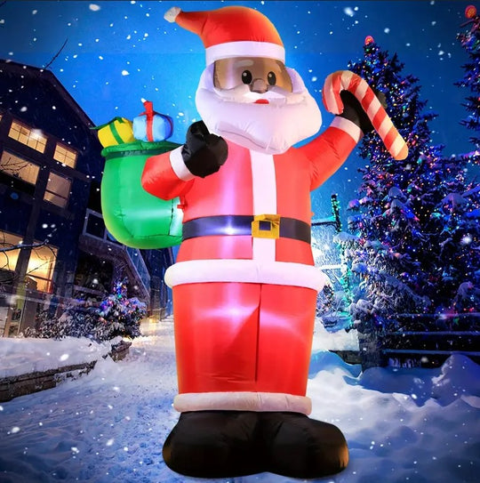 8FT Christmas Inflatables Santa Claus with LED Lights