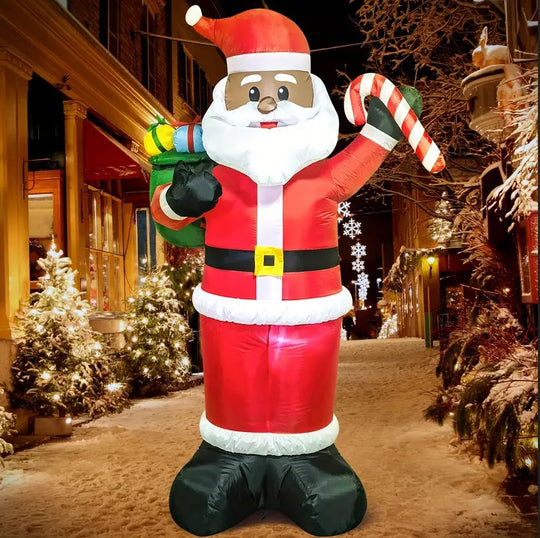 8FT Christmas Inflatables Santa Claus with LED Lights