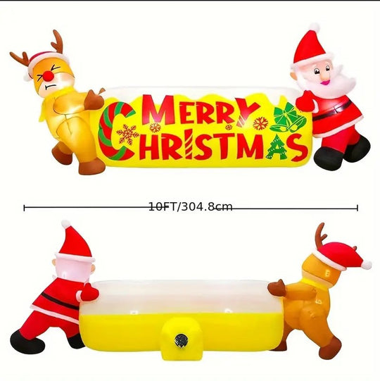 10FT Christmas Inflatable Outdoor Décor with LED Lights