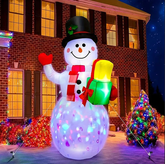 5FT Inflatable Snowman with LED Lights Outdoor Decor