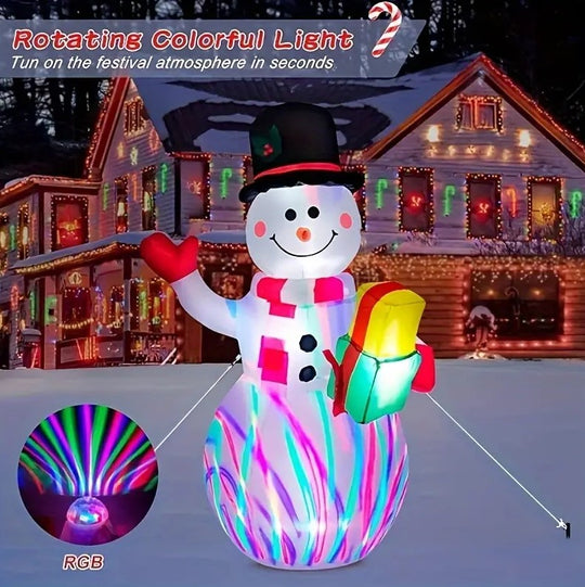 5FT Inflatable Snowman with LED Lights Outdoor Decor