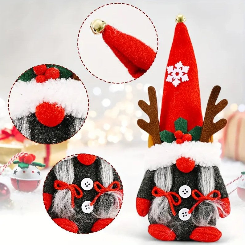 3 PCS Christmas plush Figurines 22" + 2 PCS  Reindeer Gnomes 12"