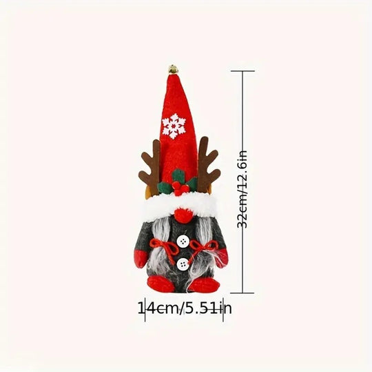 3 PCS Christmas plush Figurines 22" + 2 PCS  Reindeer Gnomes 12"