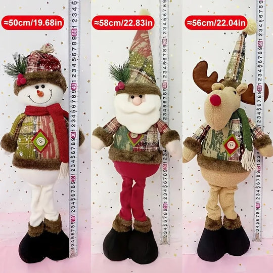 3PCS Christmas Decor Set Reindeer, Snowman & Santa Claus