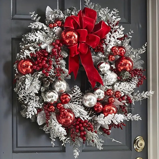 1PCS Festive Christmas Wreath 15 inch