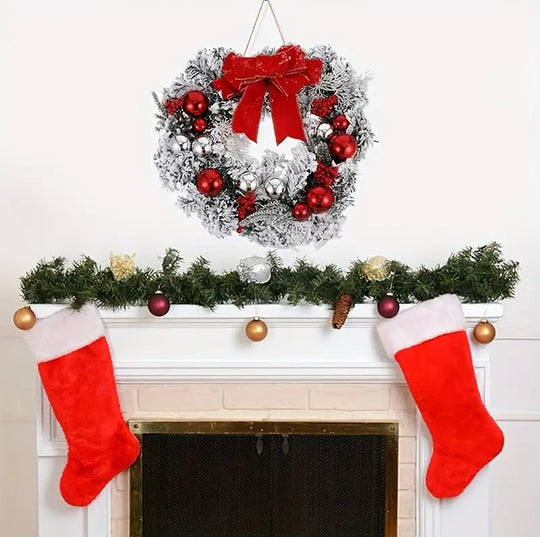 1PCS Festive Christmas Wreath 15 inch