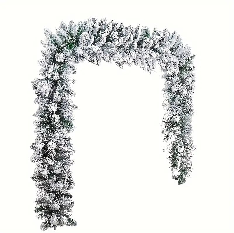 Snow Flocked Christmas Garland 9FT