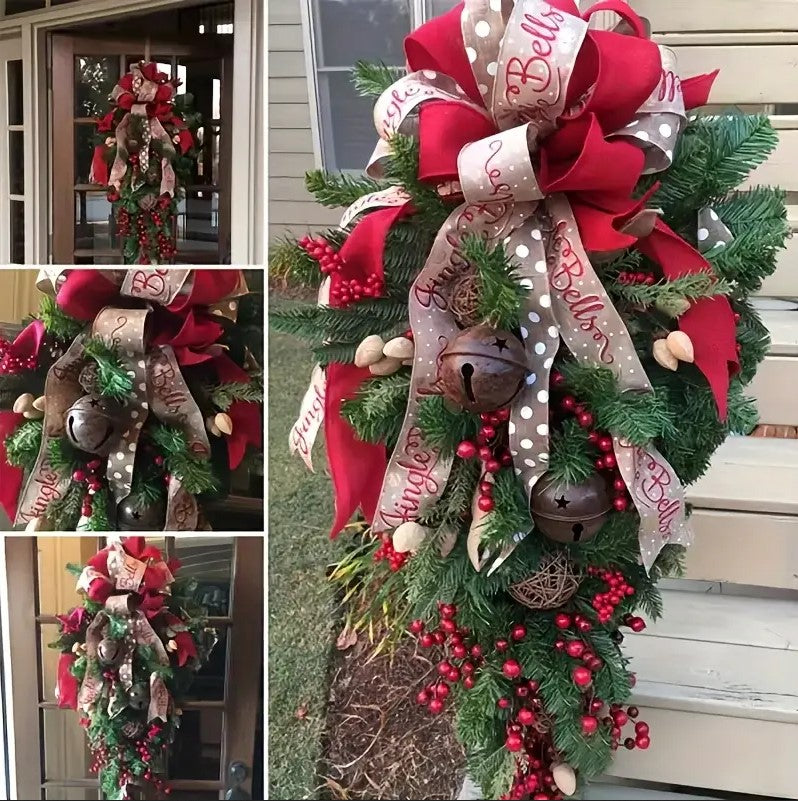 1PCS Classic Christmas Wreath for Front Door - 25 inch