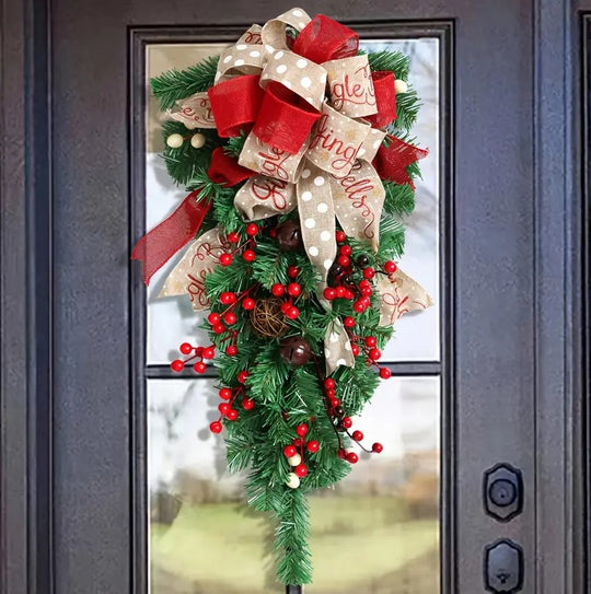 1PCS Classic Christmas Wreath for Front Door - 25 inch