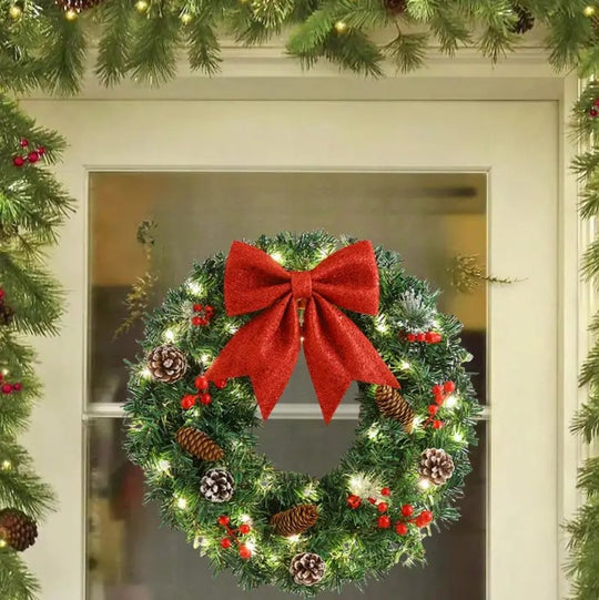 Christmas Wreath with LED Lights - 20inch