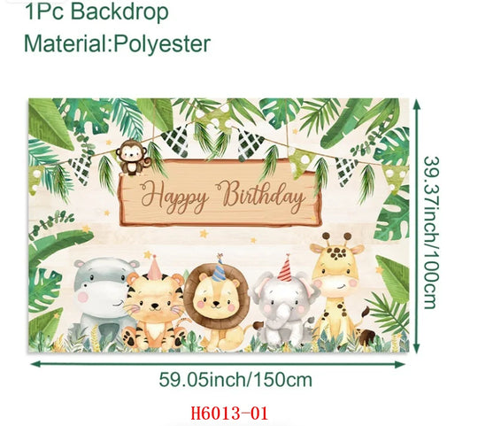 Complete Jungle Animal Birthday Party Decoration