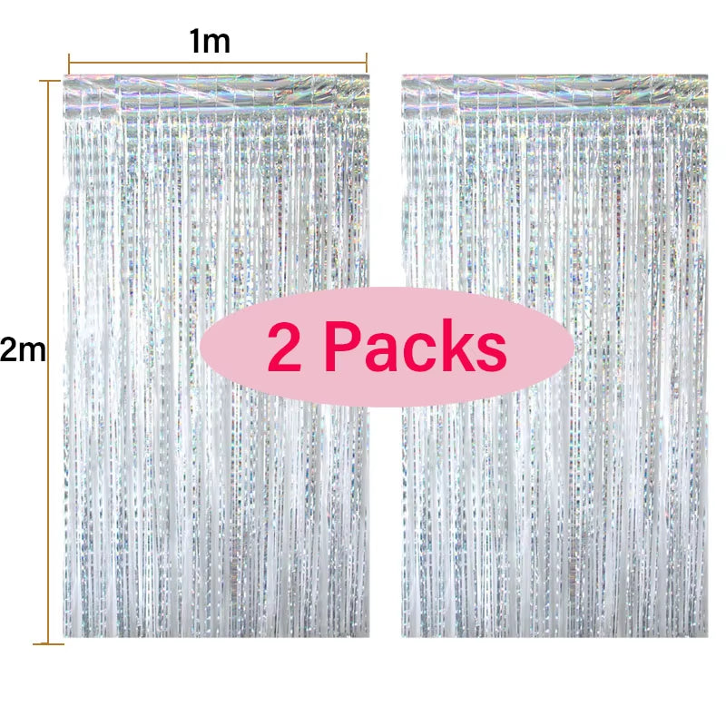 2 Pack Foil Backdrop Decorations For All Occasions