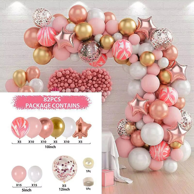 82 PCS Macaron Balloon Garland Arch