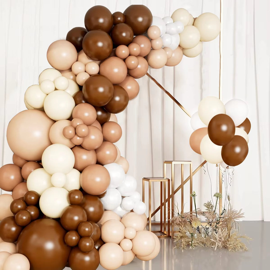 109 PCS Brown Balloons Garland Arch Kit Decor