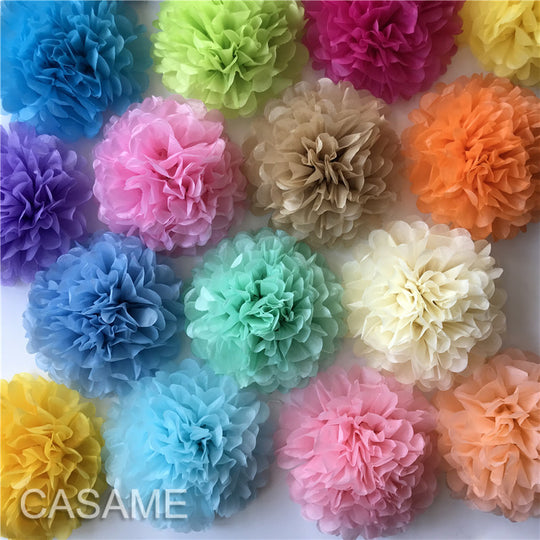 5pcs Tissue Paper Pompoms Flower Balls 12" for Baby Shower, Wedding, Festival